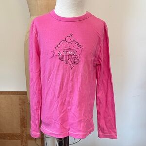 NWT Flowers by Zoe Pink Cupcake Love Kids Shirt Top M 7-8 100% Cotton